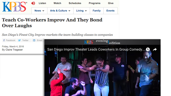 KPBS Features Finest City Improv team building workshops